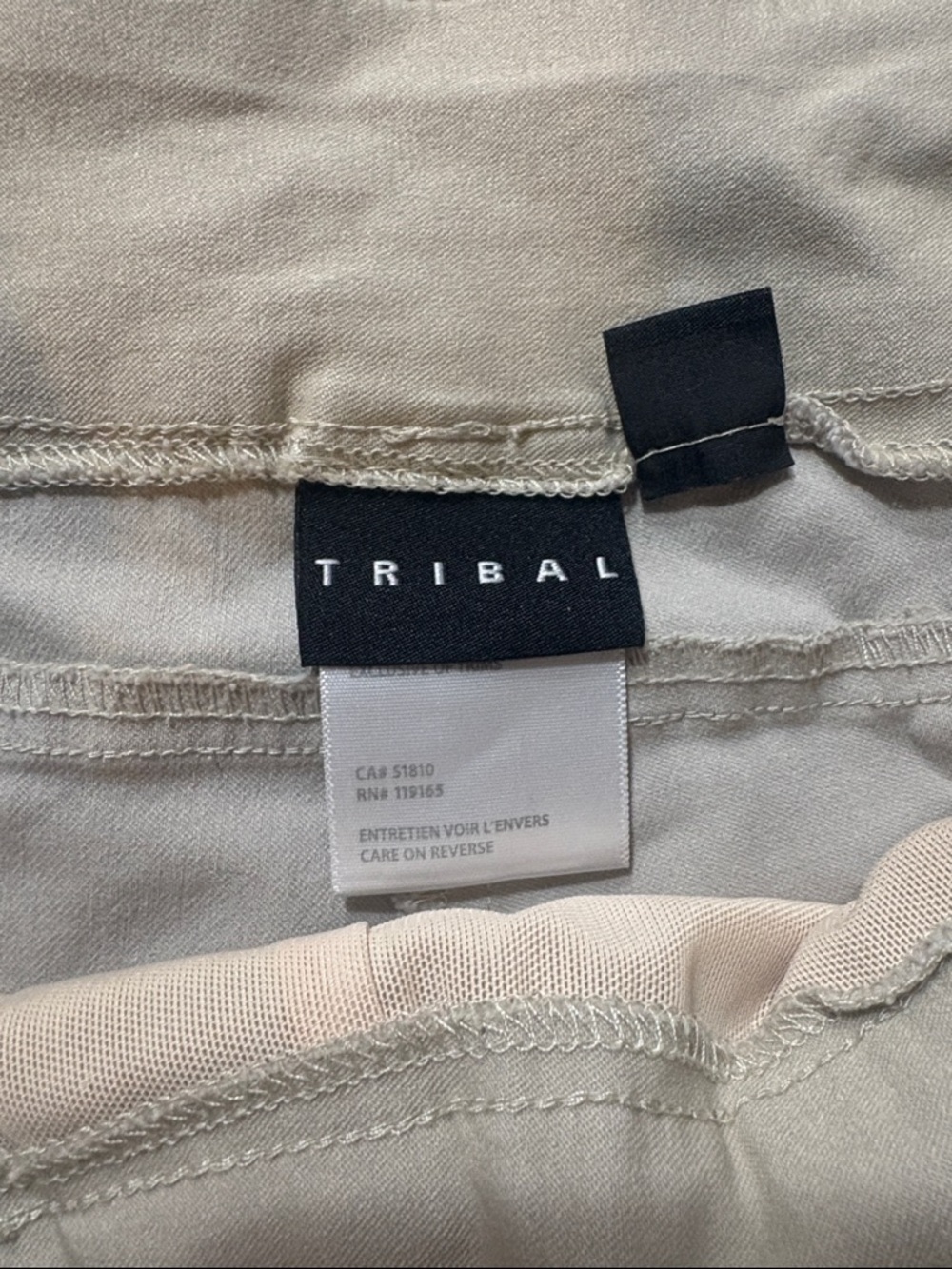 Tribal Light Beige Pull-On Bermuda Shorts - Picture 4 of 5